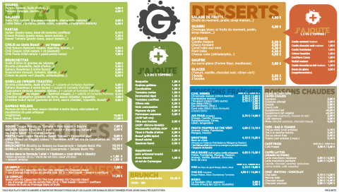 green gorilla menu